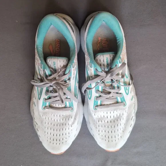 Brooks Glycerin 20 Womens Size 9.5B Gray Blue Athletic Running Shoes Sneakers - Picture 3 of 11
